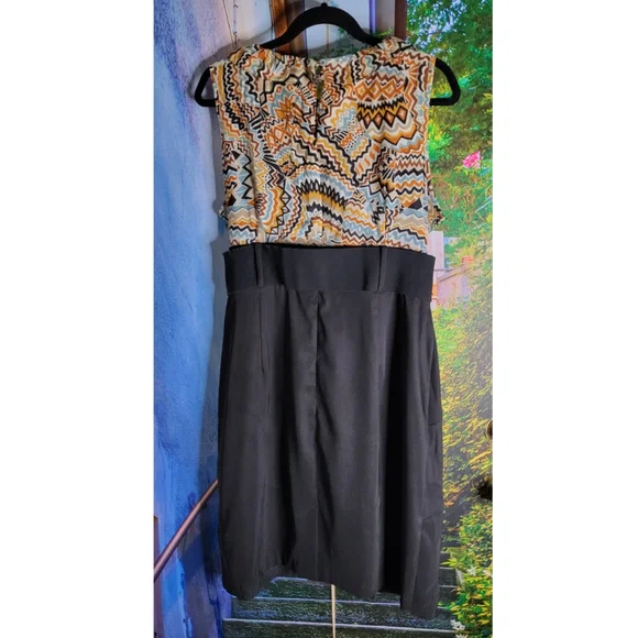 Alyx Limited - Plus Size - Multicolor Sheath Ruffle Top Sleeveless Dress - Picture 3 of 6